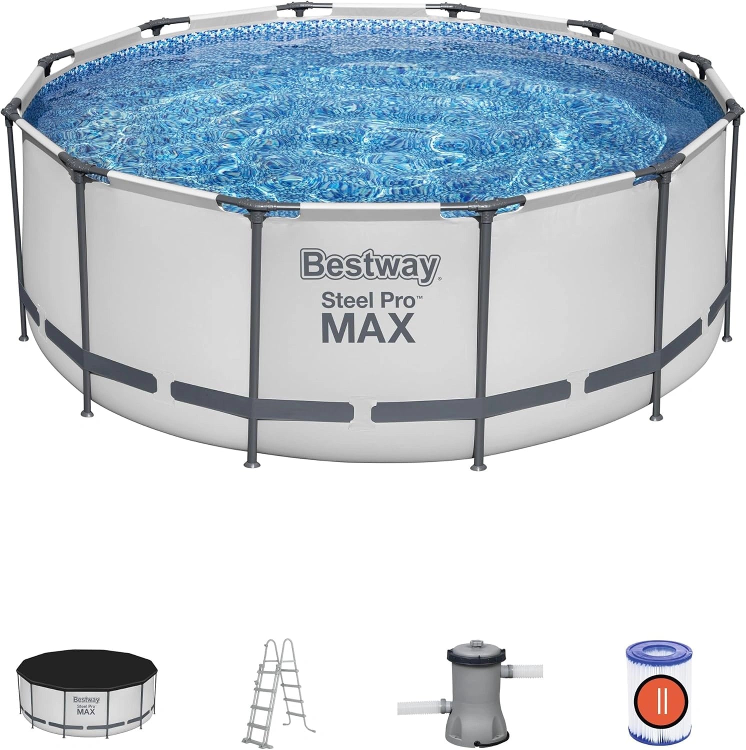 Bestway Steel Pro Max 12' x 48'/3.66 m x 1.22 m ensemble piscine, pompe, 240 V