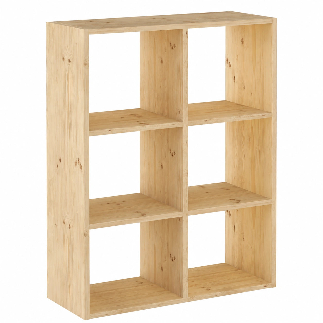 Étagère modulaire en bois massif 6 cubes
